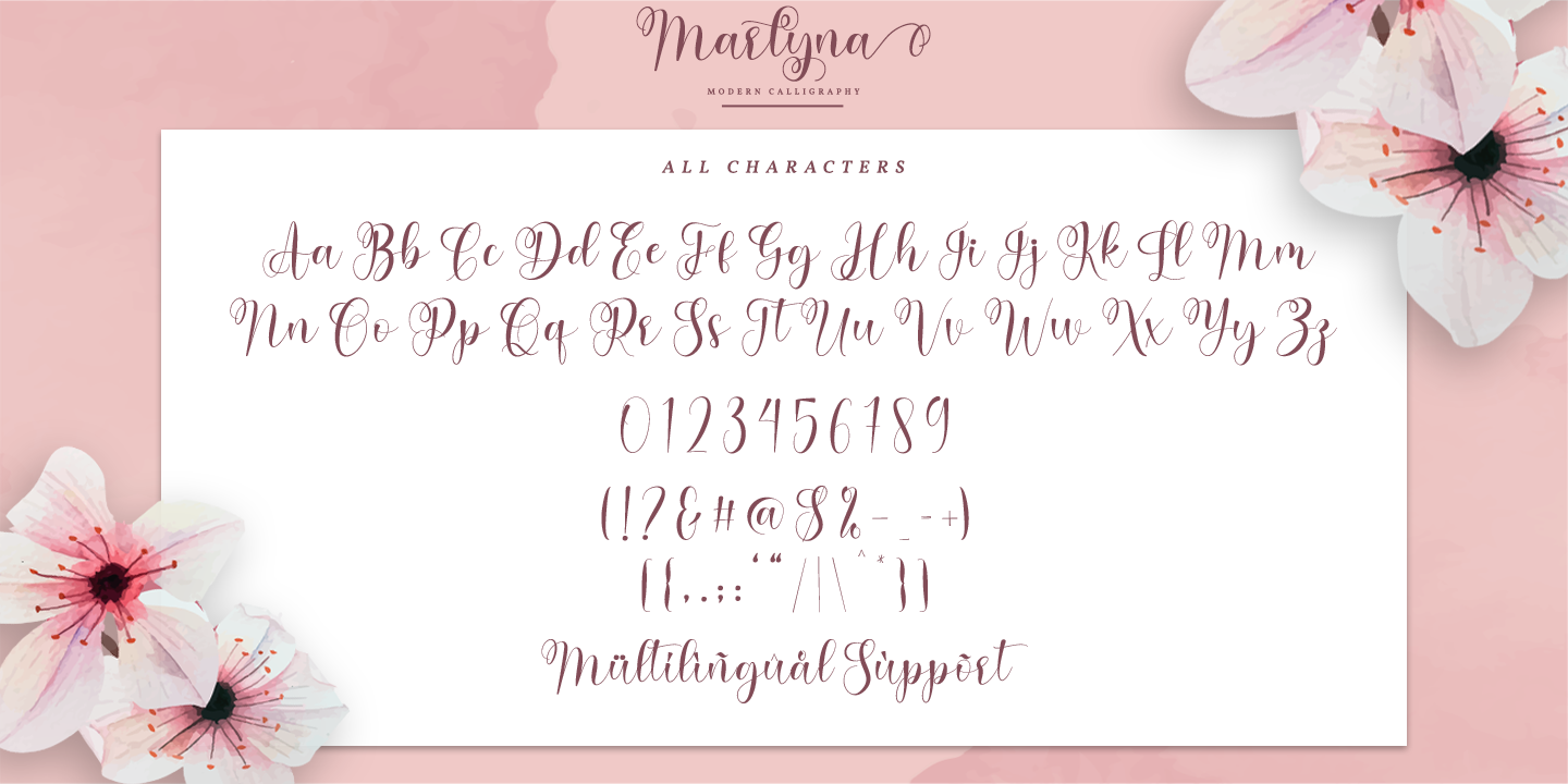 Example font Marlyna #3